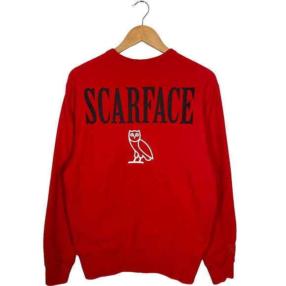 Octobers Very Own x Scarface Tony Montana Cotton Fleece Oversized Crewneck XS - Picture 2 of 8